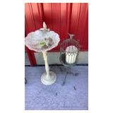 Bird Bath and Decorative Candle Holder