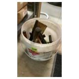 Bucket with misc tools and plastic tool case