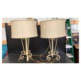 Pair of lamps with shades