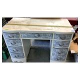 Desk with painted drawers, top is 44w x 22d