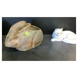 Ceramic Rabbit and Cat
