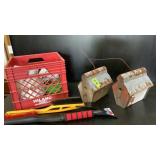 Milk crate, birdhouses, outdoor decor, automotive