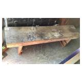 Wood bench 54" long, seat height 16"