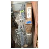 Metal shelving and 2 solar light fixtures