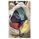 Large box of towels, wash cloths, decorative