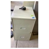 2 drawer metal file cabinet , with contents