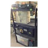 Plastic shelving unit, contents Not included, 34