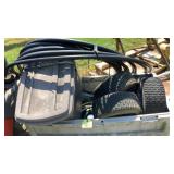 Poly Storage Box With Lid 1" Line and Lawn Mower