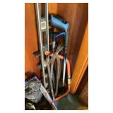 Crow Bar, Saw, Level, Tire Pump, Grabber