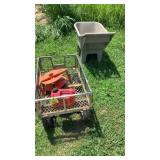 Lawn Wagon Gas Can, Cord Reel, Lawn Cart
