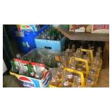 Soda bottles in crates/carriers