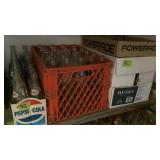 Soda bottles in crates/carriers