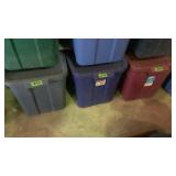 Totes of misc Christmas decor