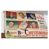 Chesterfield cigarettes cardboard advertising