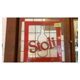 Stoli Russian Vodka, stain glass wall hanging
