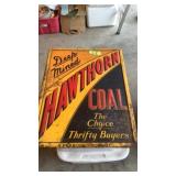 Hawthorn Coal metal sign