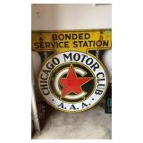 Bonded Service Station Chicago Motor Club A.A.A