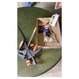 Scrub Brush, Wind Chime, Clamps