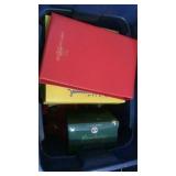 2 totes of empty boxes