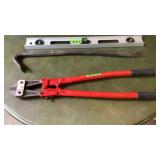 Level, Crow Bar, Bolt Cutters
