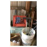 Bulbs, Brushes Paint Rollers, hot Dog Forks, misc