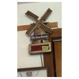 Heineken windmill digital wall clock