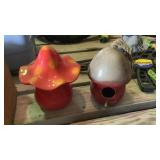 Yard ornaments, clothes pins and lamp part