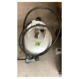 Small LP tank with hoses