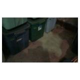 3 totes of misc household and holiday decor