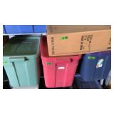 Totes of Christmas decor