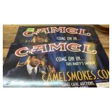 Camel Cardboard Signs and Budweiser Plastic Lamp