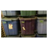 3 totes of misc household and holiday decor