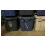 3 totes of misc household and holiday decor