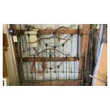 Full size decorative metal bed: headboard,