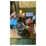 Pot Lids, Candles, Ice Bucker Etc