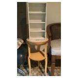 Small stand and shelf metal shelf