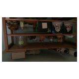 Contents only of shelving unit in upstairs room: