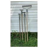 Garden Tools BESIDE THE GARAGE