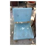 Blue Chair, Antique Pallor Chair, Wood Chair and