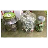 Jars full of cookie cutters