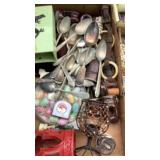 Player piano scroll, insulators, misc