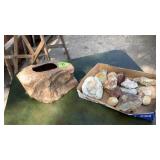 Decorative ceramic rock and flat of rocks