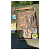 Flat of tape measure, other tools