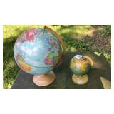 2 world globes