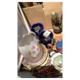 Pottery, misc kitchen and Christmas decor, cow