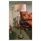 Tall floor lamp with shade, very heavy base with