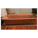 Longaberger basket with 2 plastic liners &