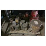 pallets - barrels of Lin seal oil clear and misc