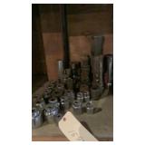 large assortment of sockets and extensions, 3/4" &