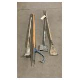 log roller, scrapers and crumbing tool